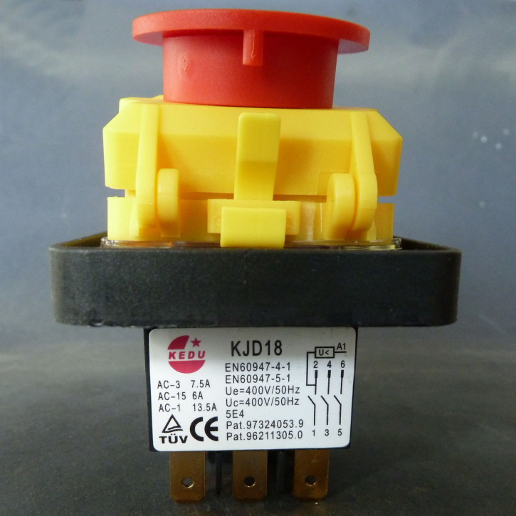 Produktbild von KJD18 Maschinenschalter 400V 15A – Sicherer 3-Phasen Geräteschalter Mit Nullspannungsauslöser & IP54 Schutz Für Holz- Und Metallmaschinen