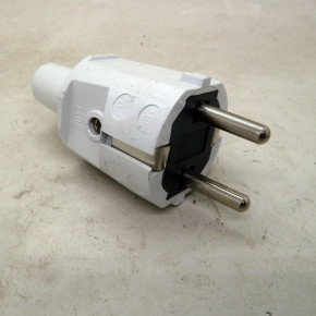 Schuko Stecker grau